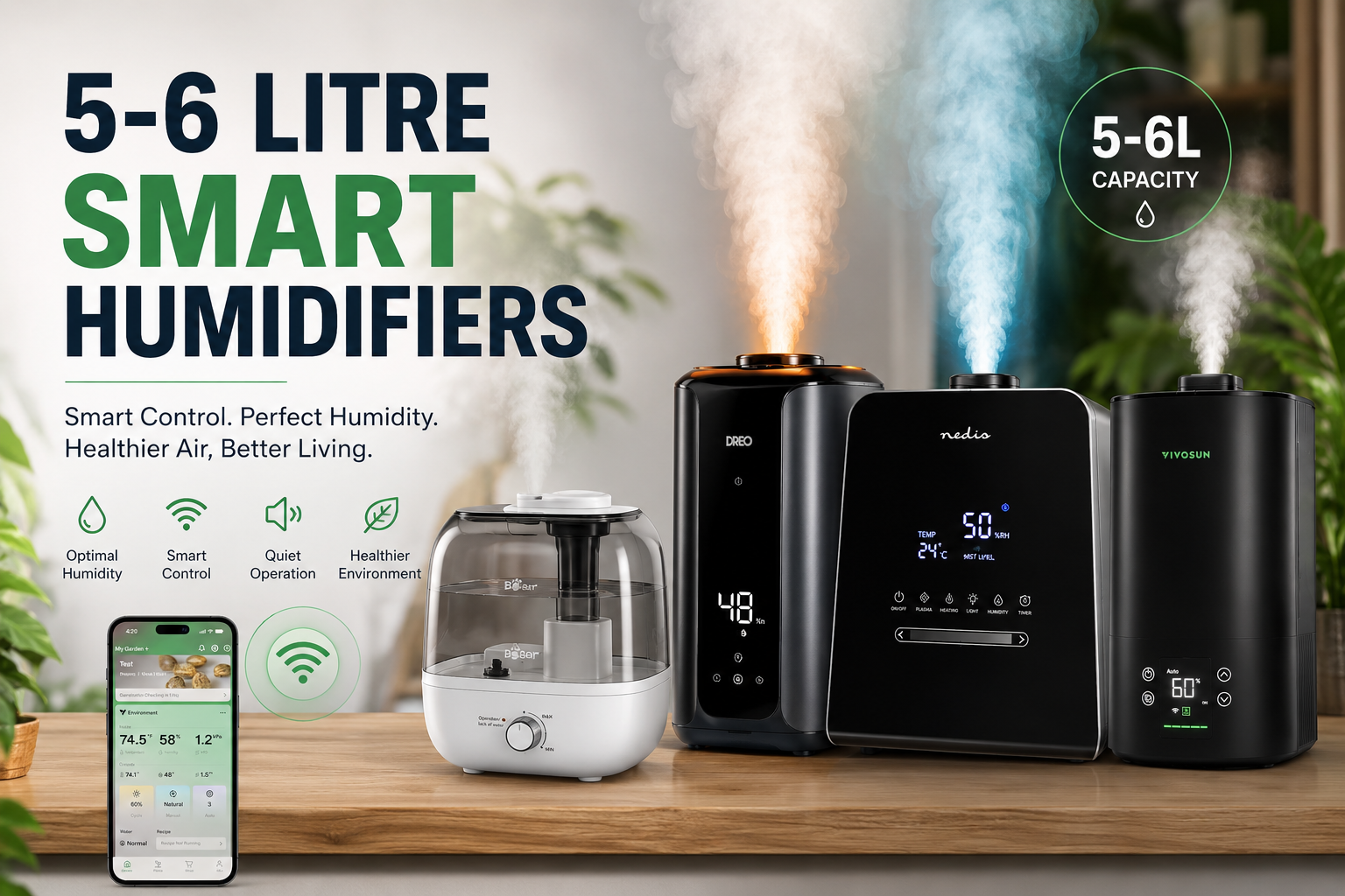 5l Humifier The 5-6 Litre Club: Smart Humidifiers That Run All Night Without ...